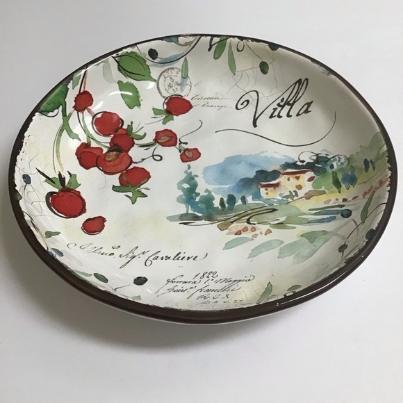 Dash of That Julie Paton Villa Tomato Salad Dessert Bowl Interamerican Products - Picture 1 of 14